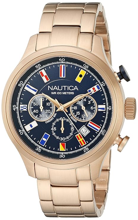 Male Nautica NAD21507G 75 MSRP "Wristwatch"