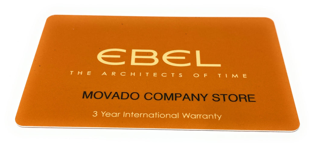 Ebel The Architects of Time Movado Company Store 3 Year Warranty Card