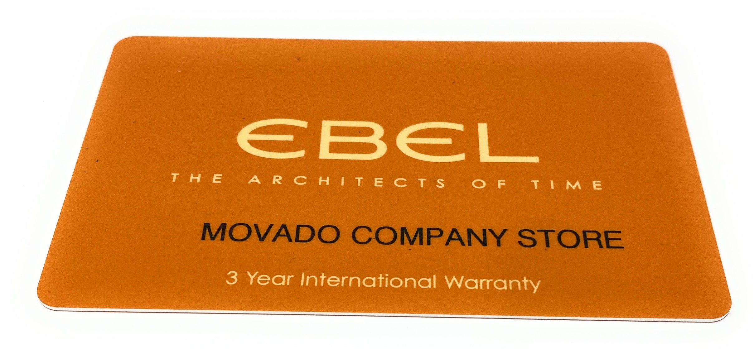 Ebel The Architects of Time Movado Company Store 3 Year Warranty Card