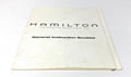 Hamilton General Instruction Booklet