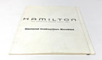 Hamilton General Instruction Booklet