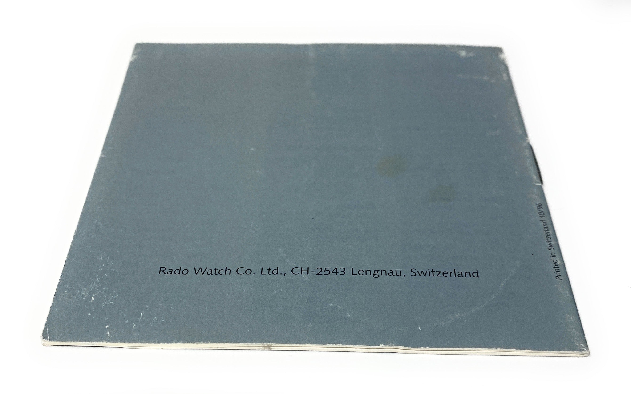 Rado Gray Service Centers Switzerland Booklet