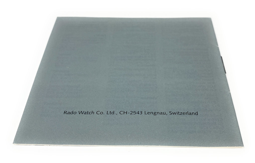 Rado Service Centers General Booklet
