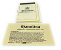 Hamilton America's Timekeeper Since 1892 General Instruction Booklet with 1 Year Warranty Card