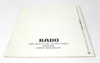 Rado White Service Centers Switzerland Booklet