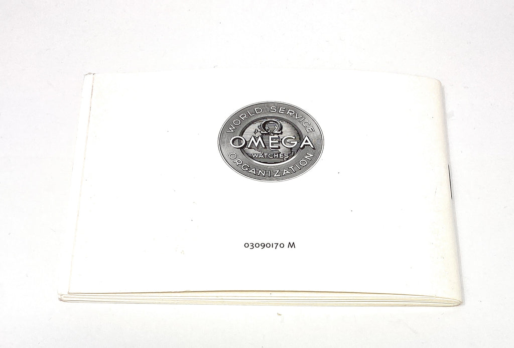 Omega Operating Instructions Booklet