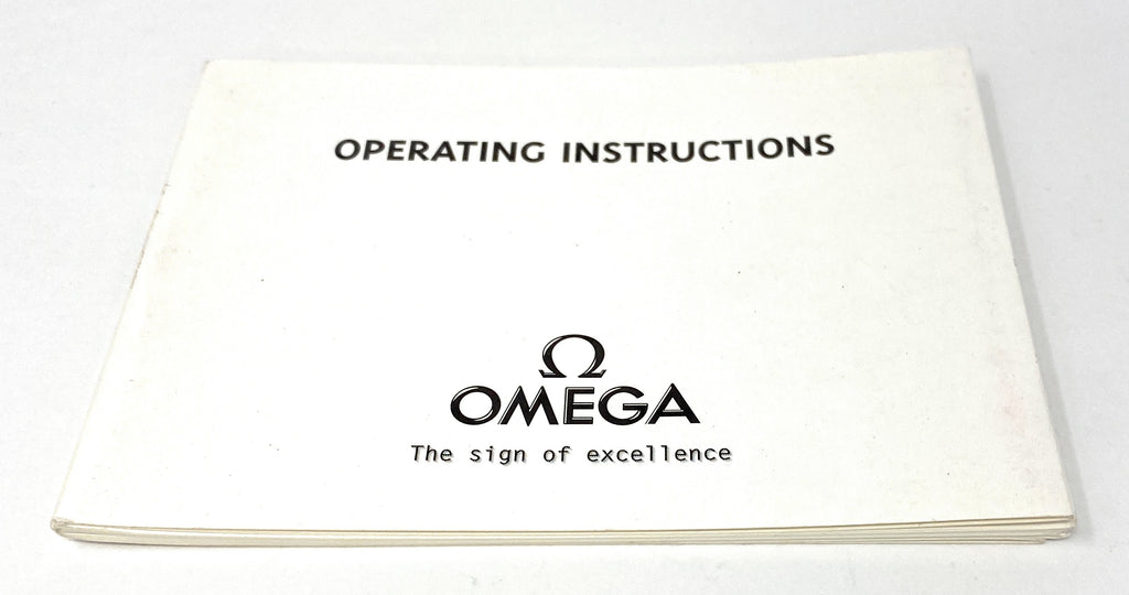 Omega Operating Instructions Booklet
