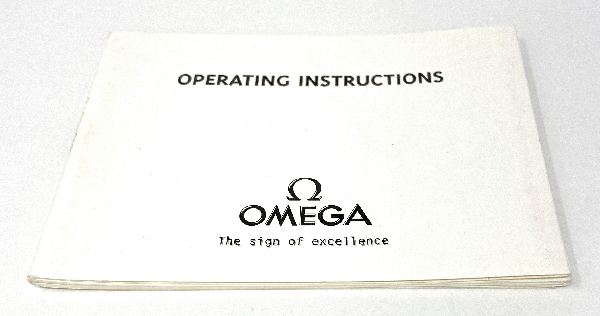 Omega Operating Instructions Booklet