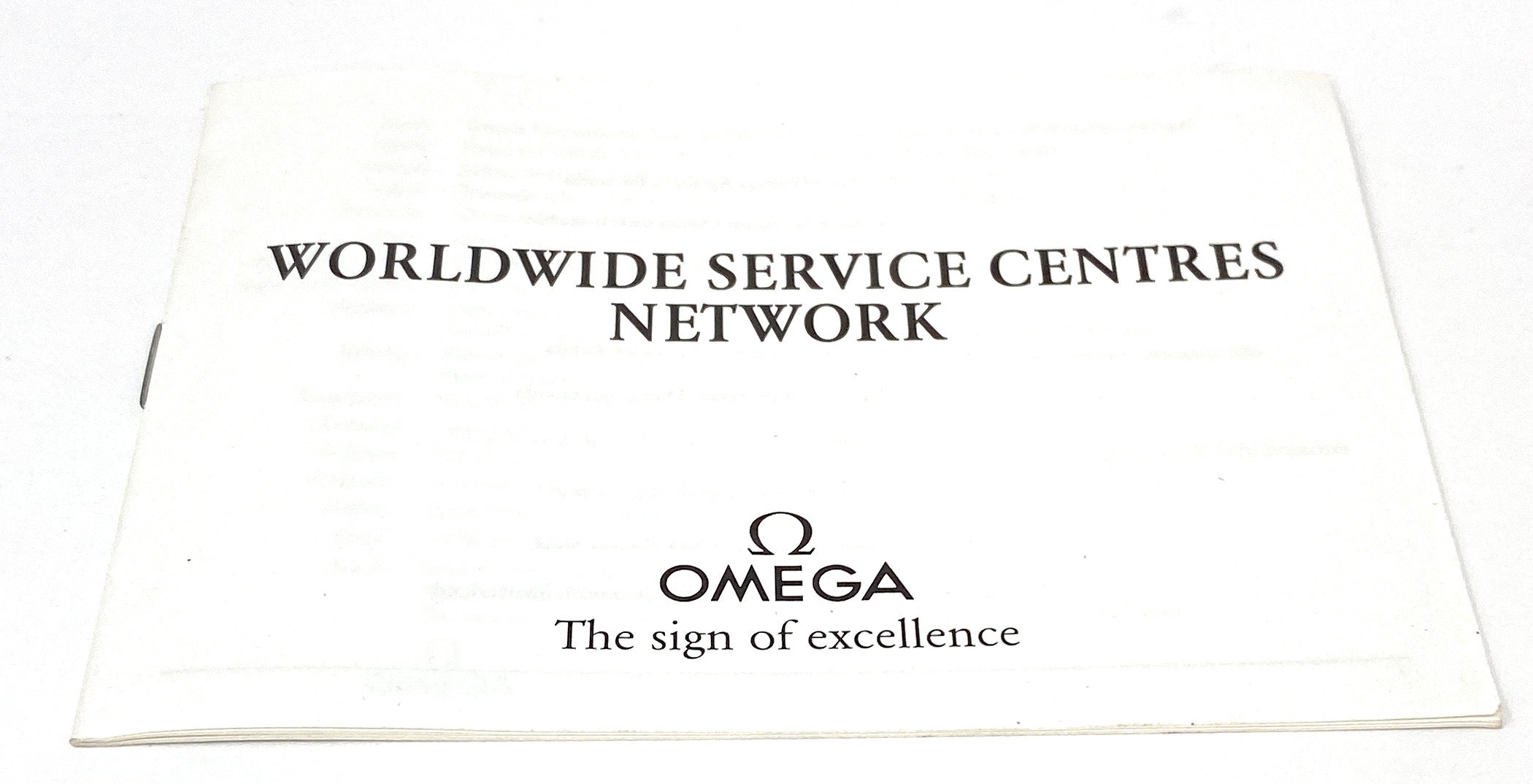 Omega Worldwide Service Centres Network Booklet