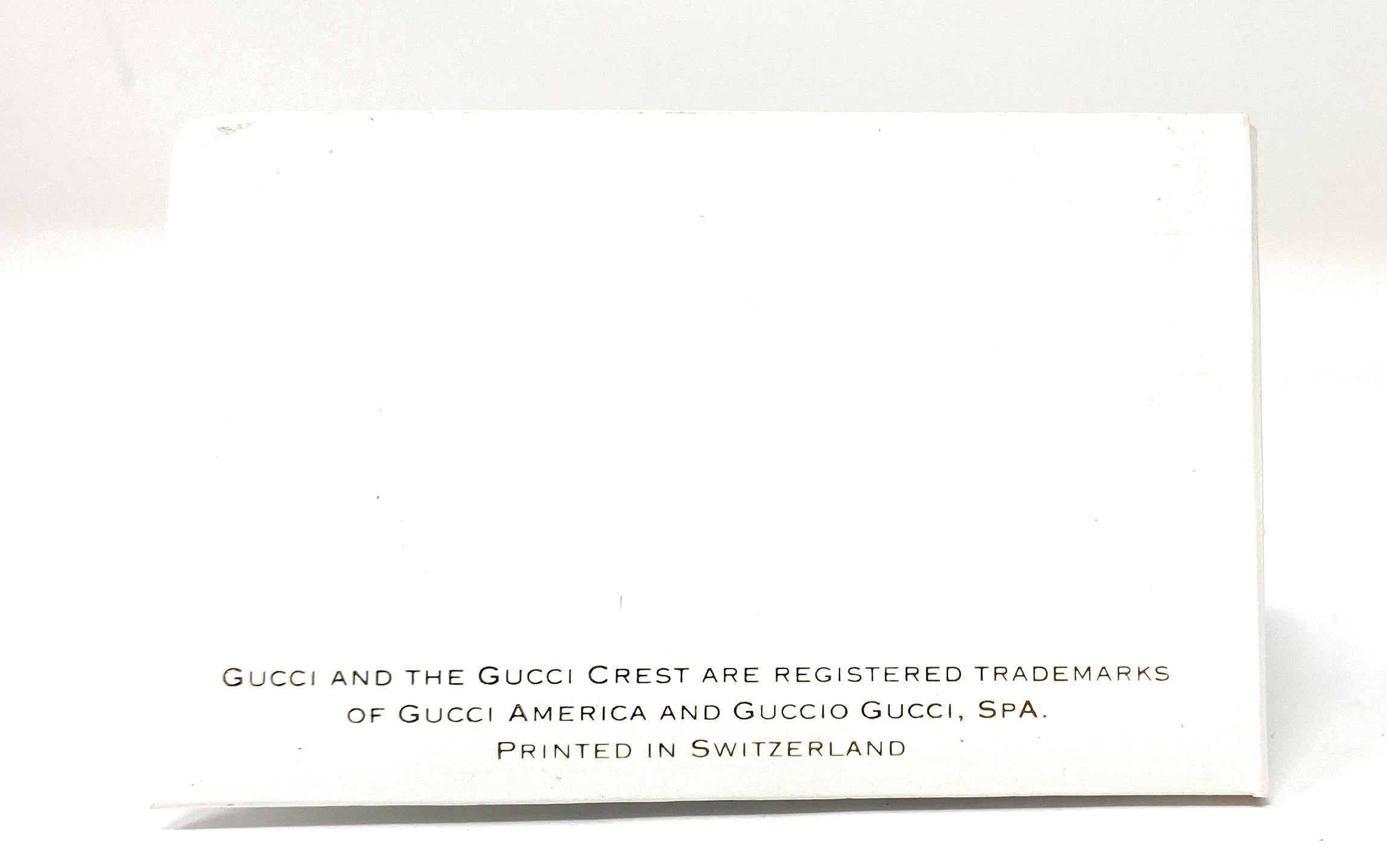 Gucci Timepieces Mini Folder with Warranty Booklet, Card and Addresses