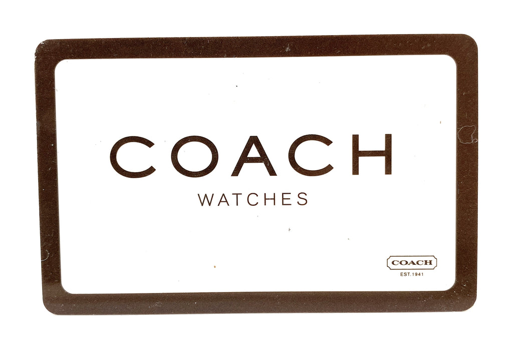 Coach Watches 2 Year Warranty Card