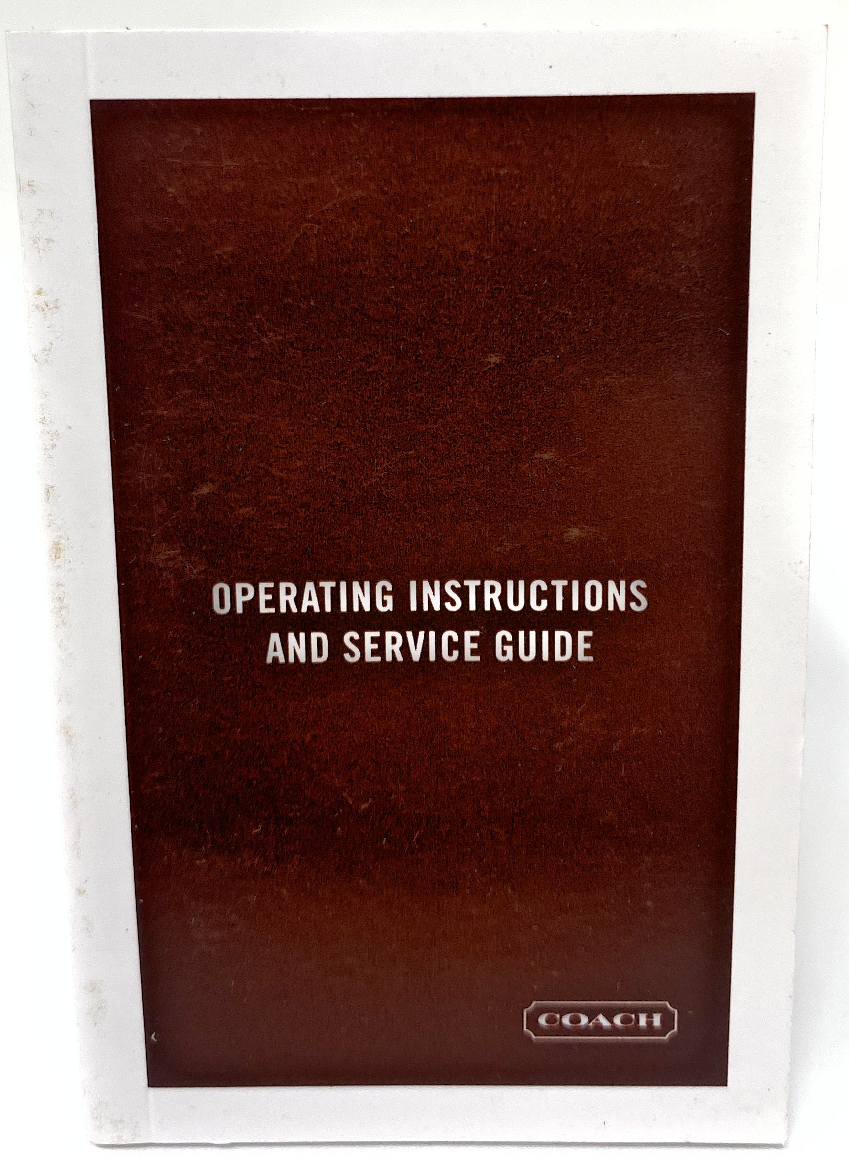Coach Operating Instructions and Service Guide Booklet Ver. 2007