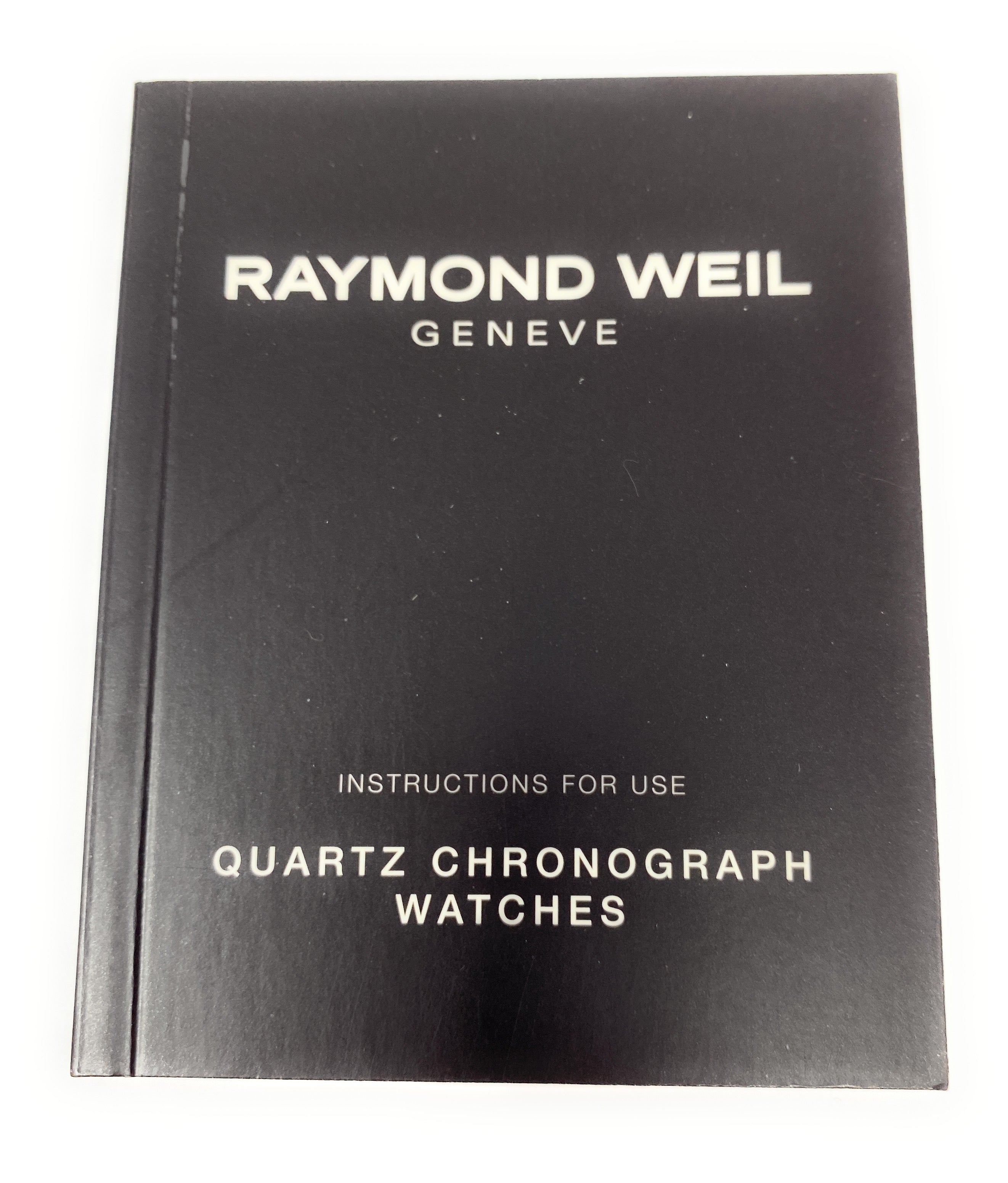 Raymond Weil Instructions for Quartz Chronograph Watches Booklet
