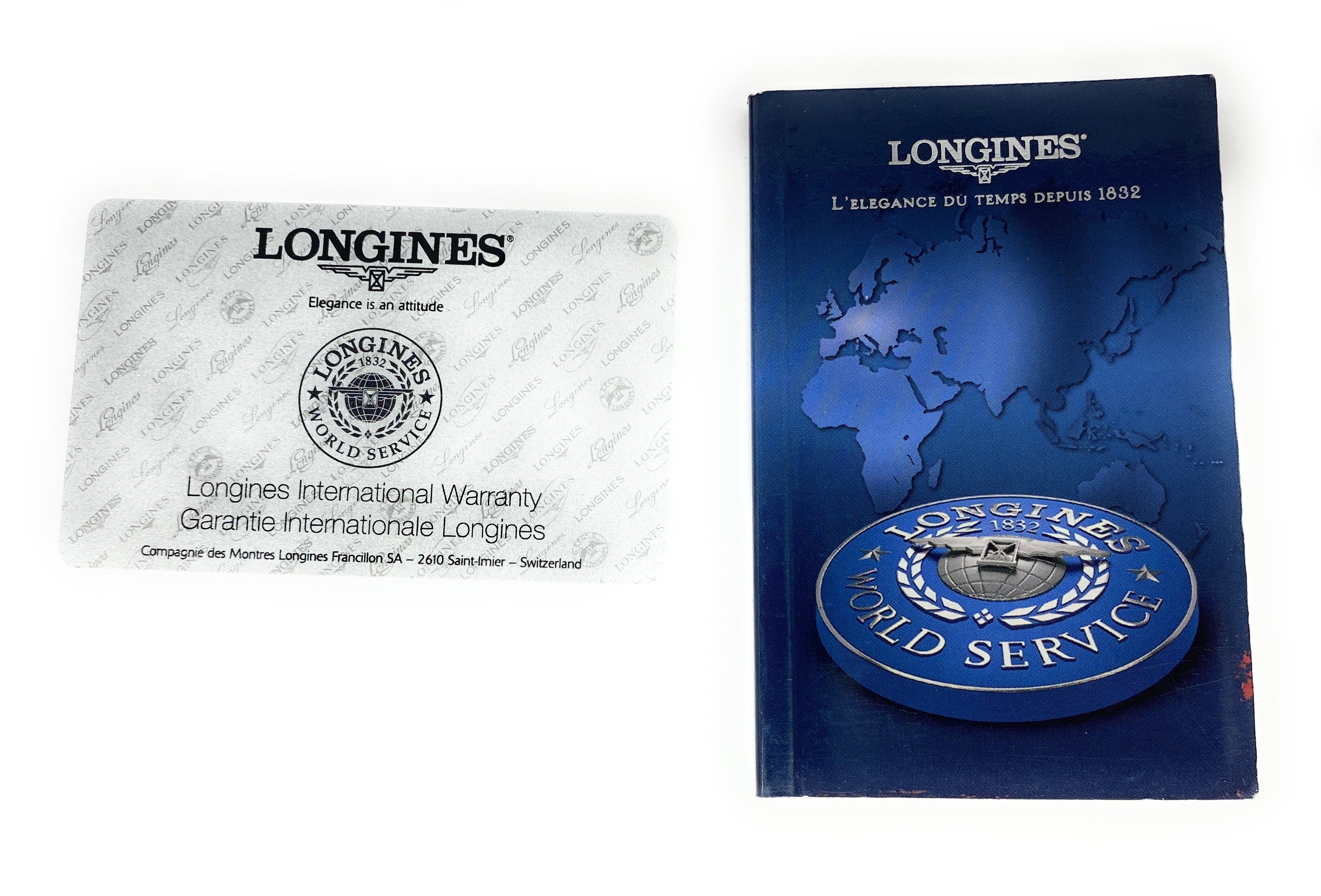 Longines World Service Blue Instruction Booklet with Warranty Card