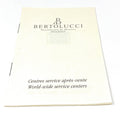 Bertolucci Service Center Booklet with Folders