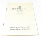 Bertolucci Service Center Booklet with Folders
