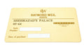 Raymond Weil 1 Year Warranty Card