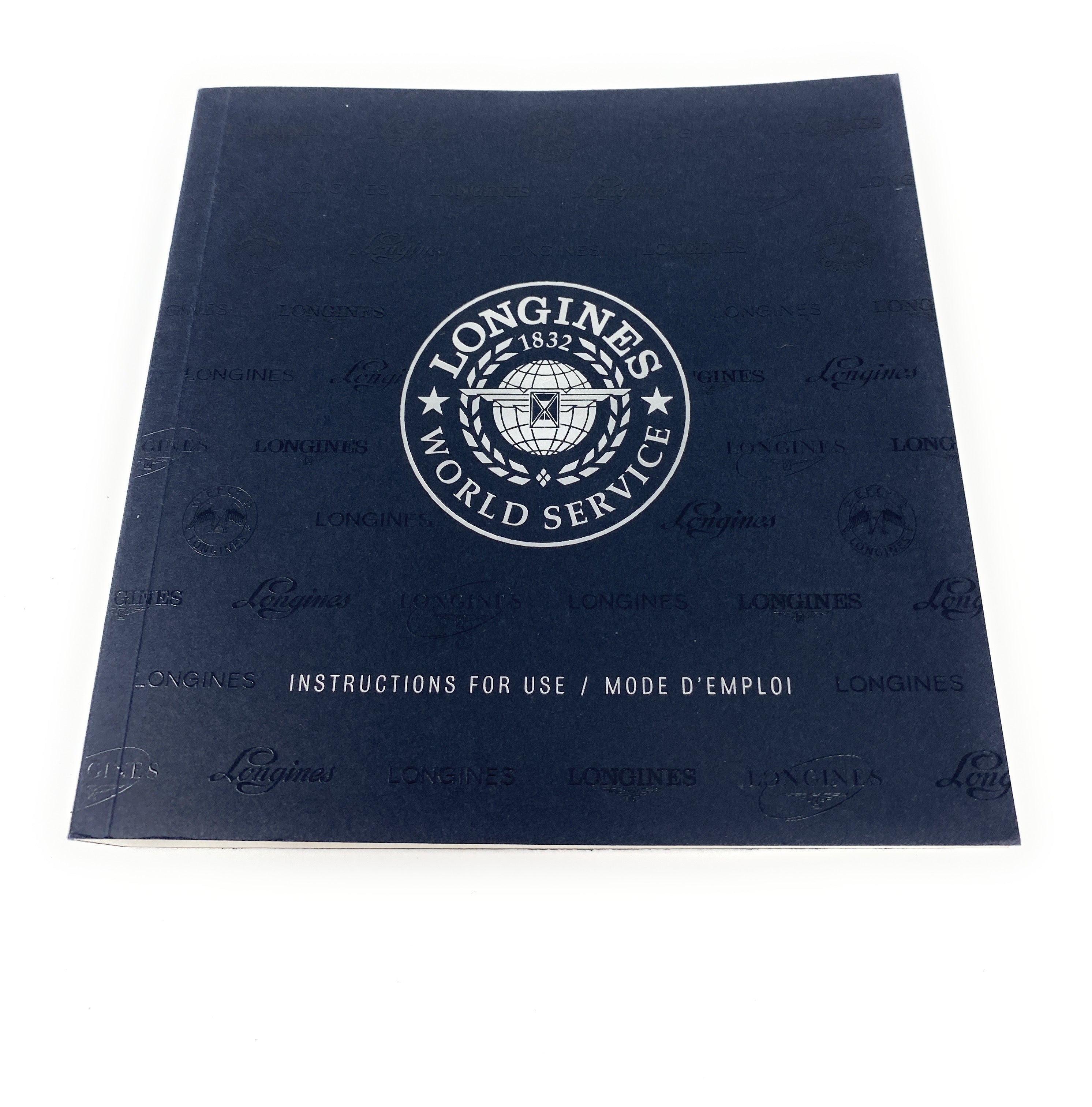 Longines Black Thick World Service Instruction, 2 Year Warranty and Service Booklet