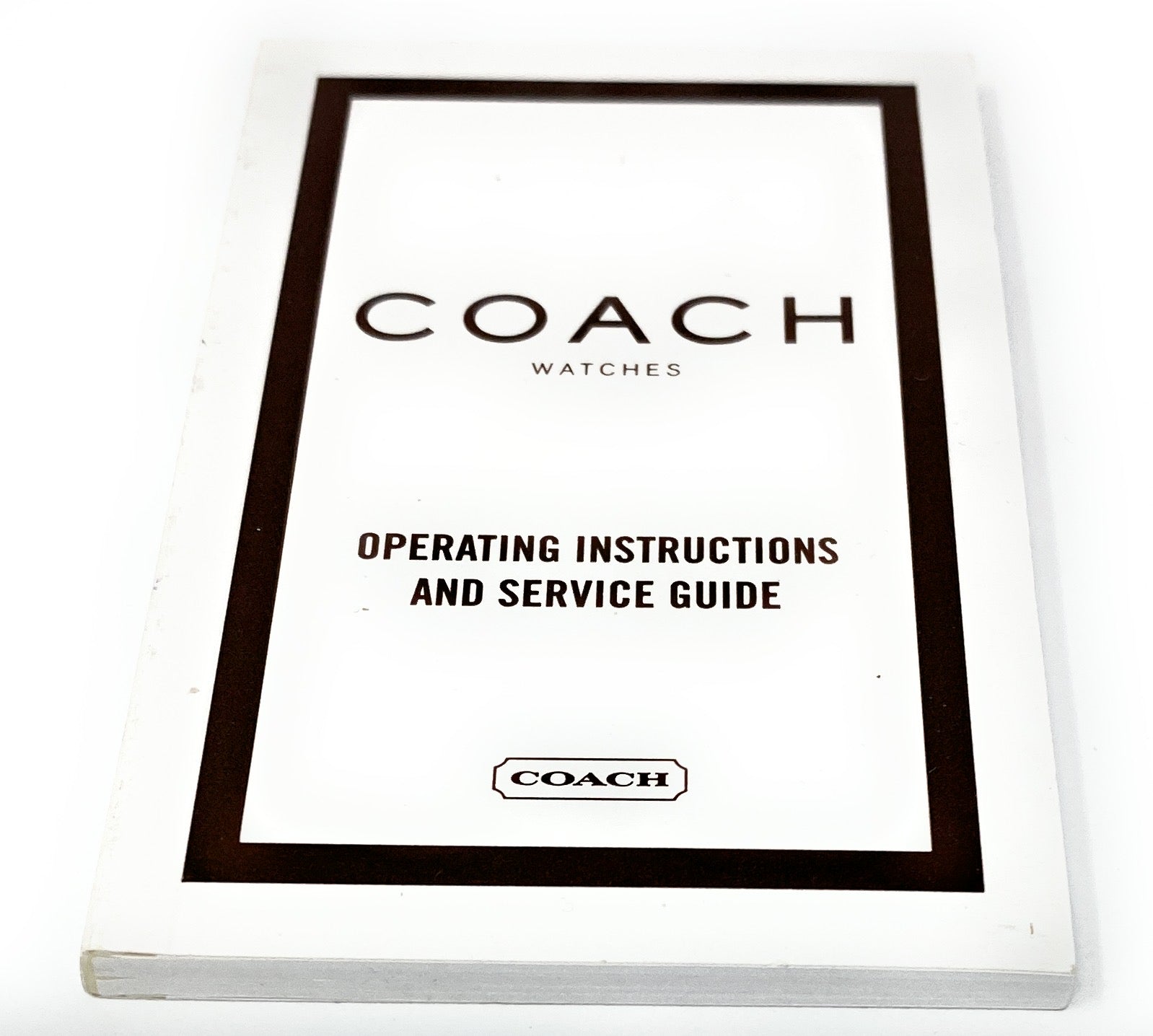 Coach Operating Instructions and Service Guide Booklet Ver. 2006