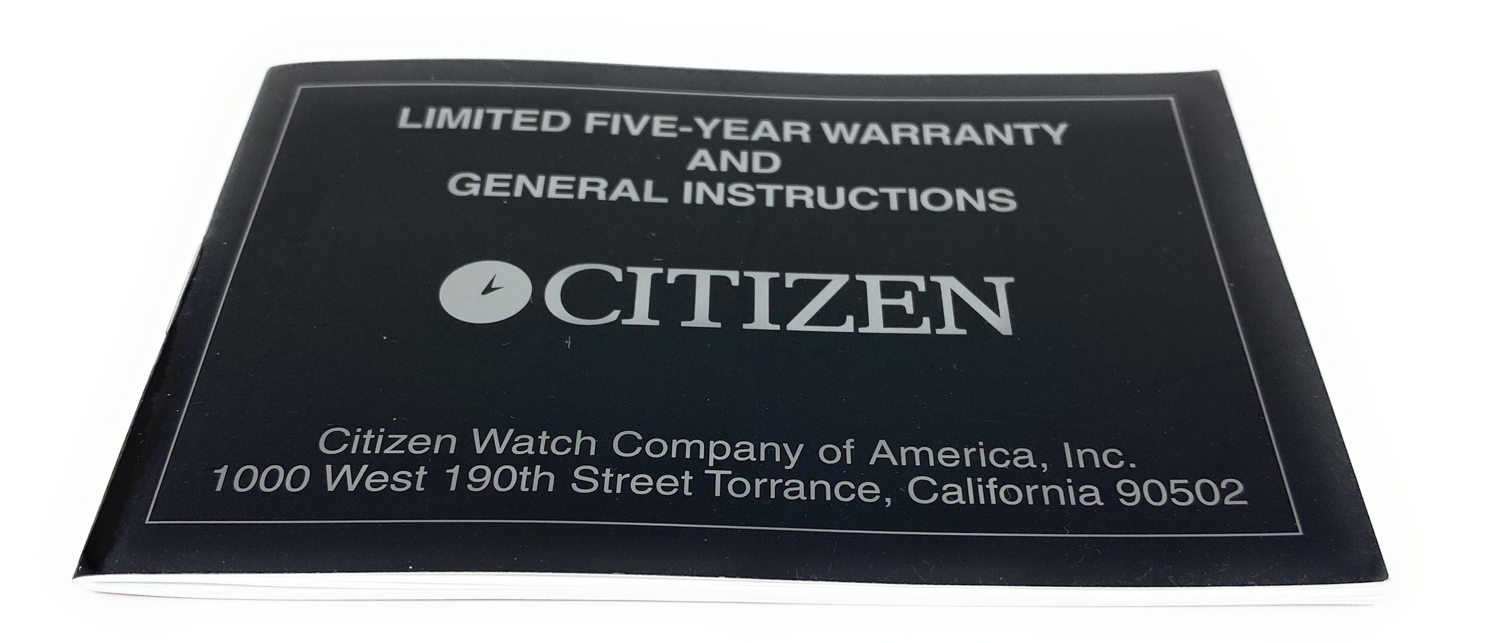 Citizen Limited Five-Year Warranty and General Instructions Booklet