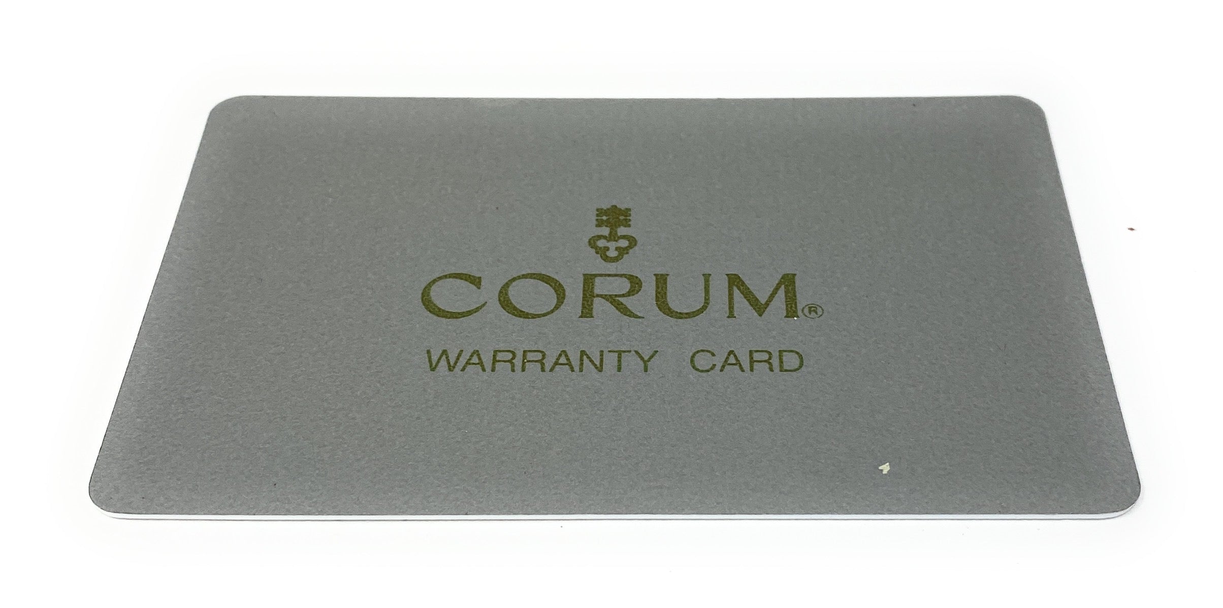 Corum 1 Year Gray Warranty Card