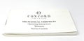 Concord Mechanical Timepieces Operating Instructions, 3 Year Warranty and Service Centers