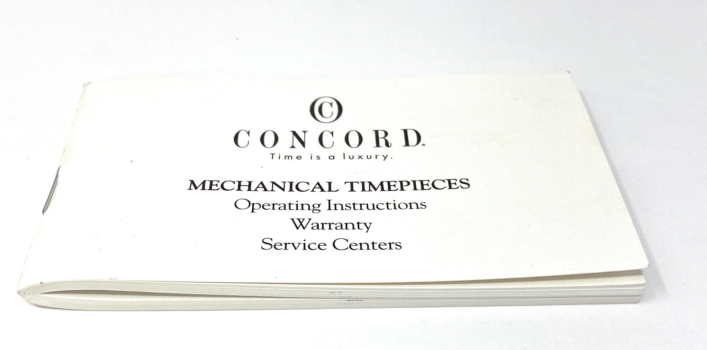 Concord Mechanical Timepieces Operating Instructions, 3 Year Warranty and Service Centers