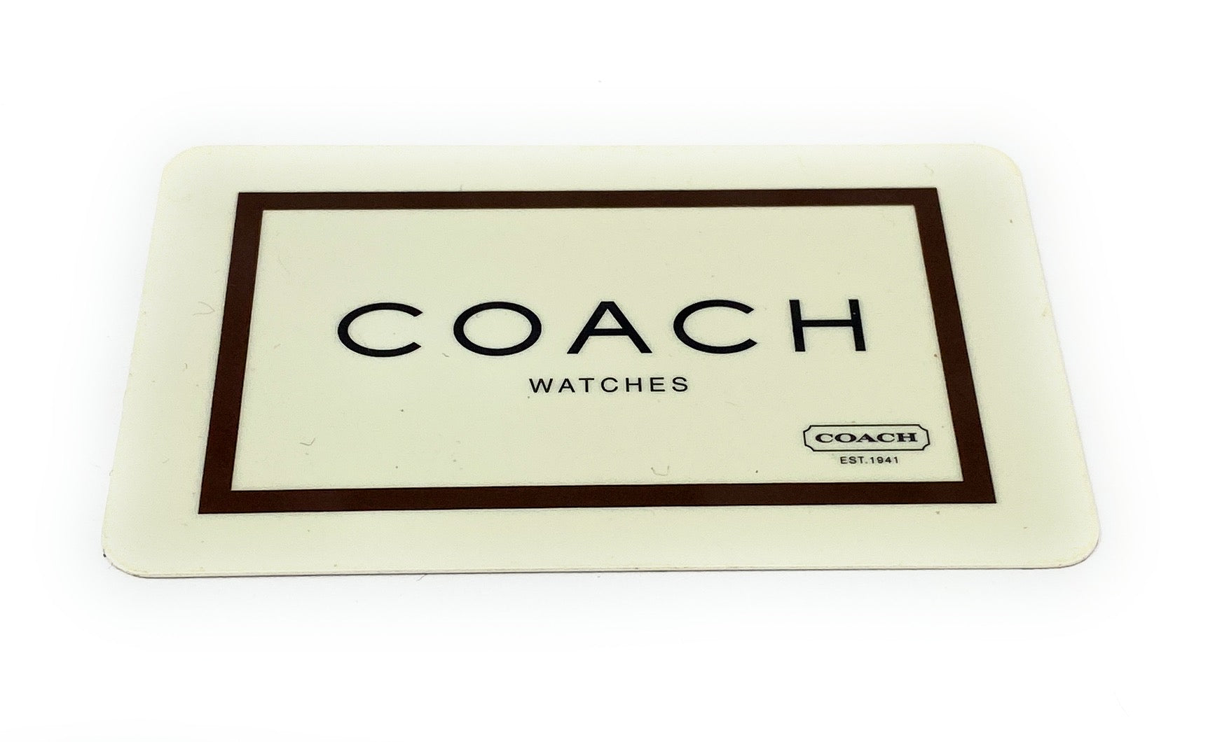Coach Watches 2 Year Warranty Card