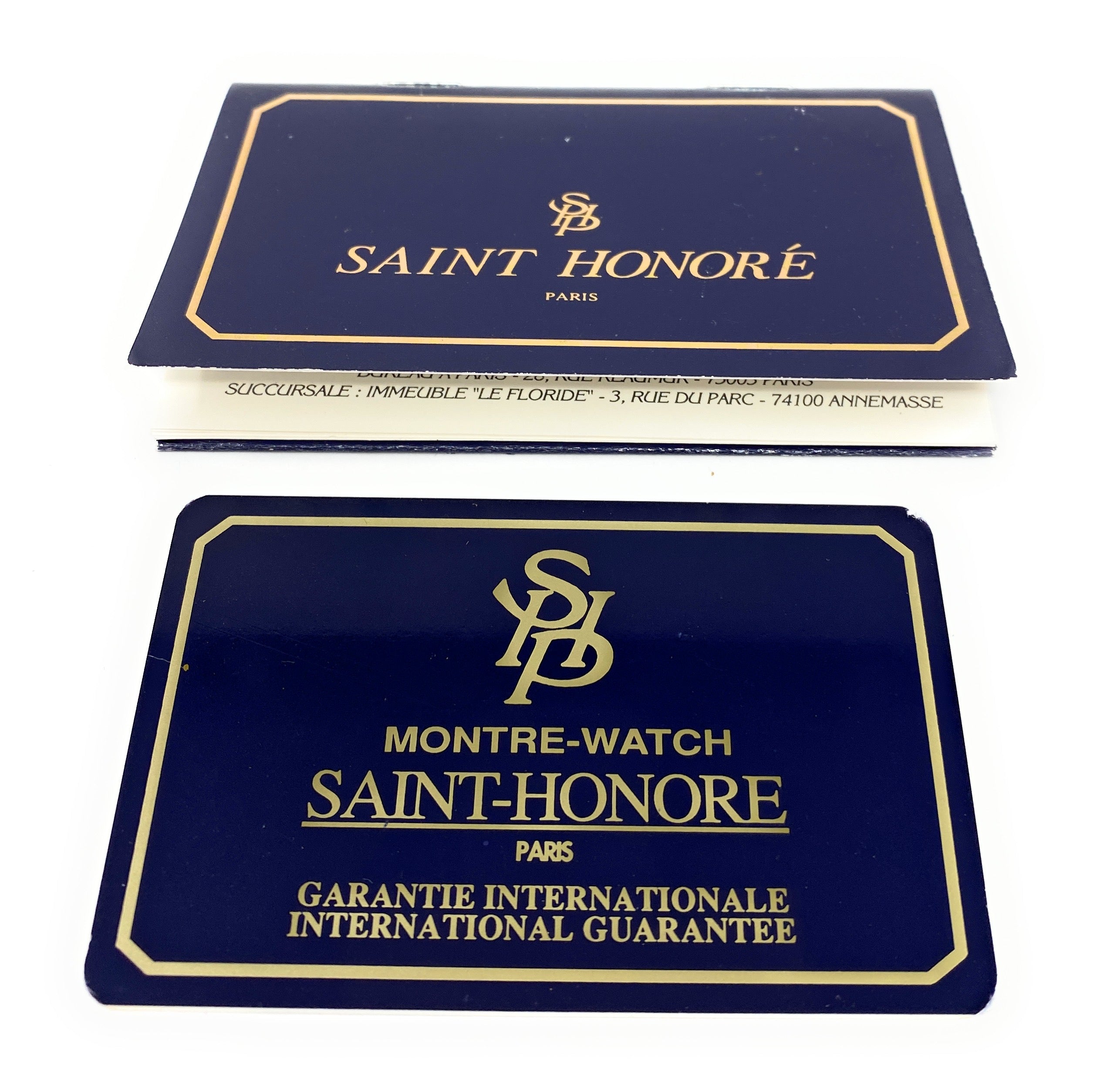 Saint Honore Warranty with card