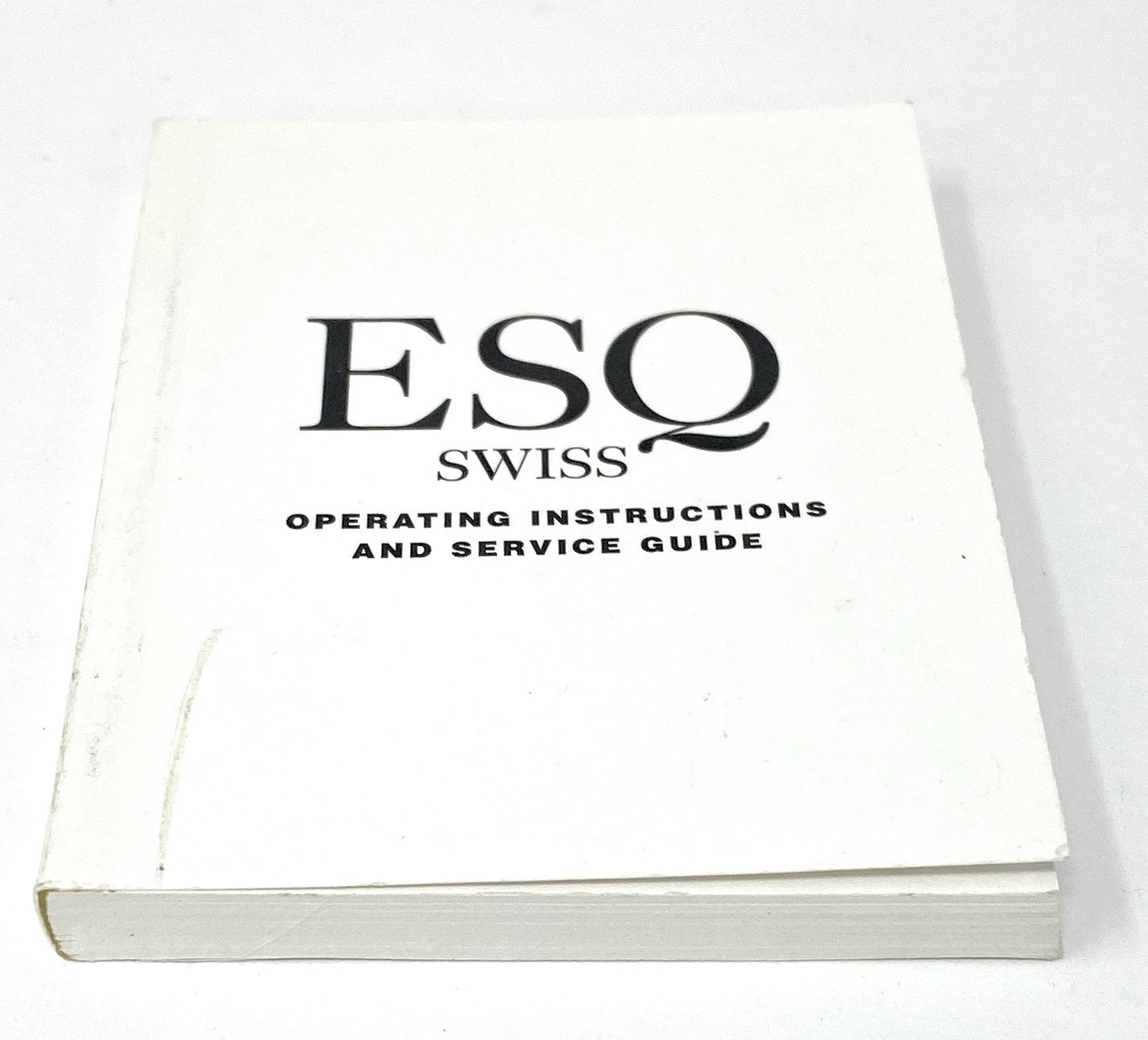 ESQ Swiss Operating Instructions and Service Guide