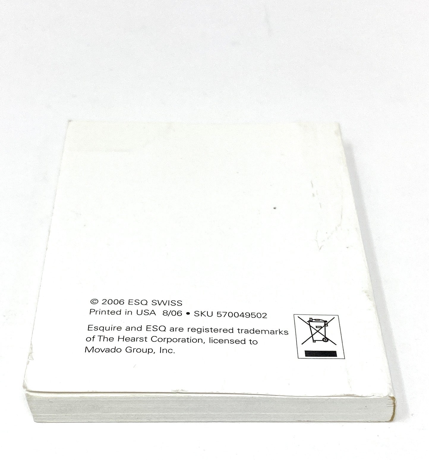 ESQ Swiss Operating Instructions and Service Guide