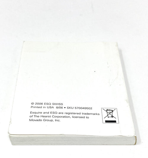 ESQ Swiss Operating Instructions and Service Guide