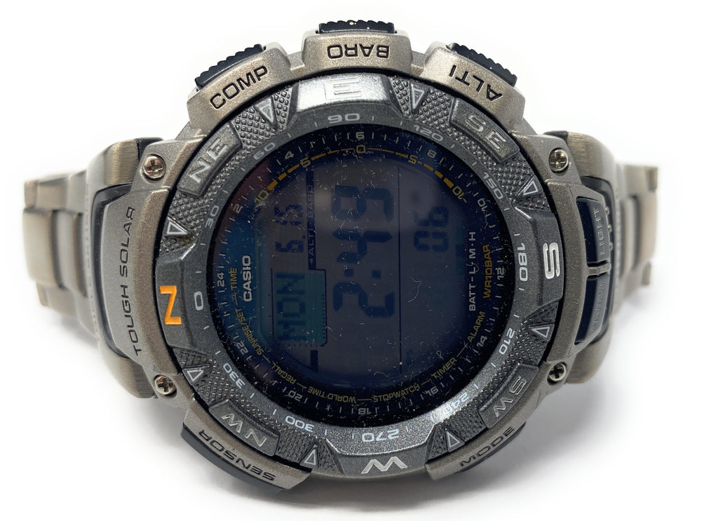 Male Casio PAG-240T-7CR 330 MSRP "Wristwatch"